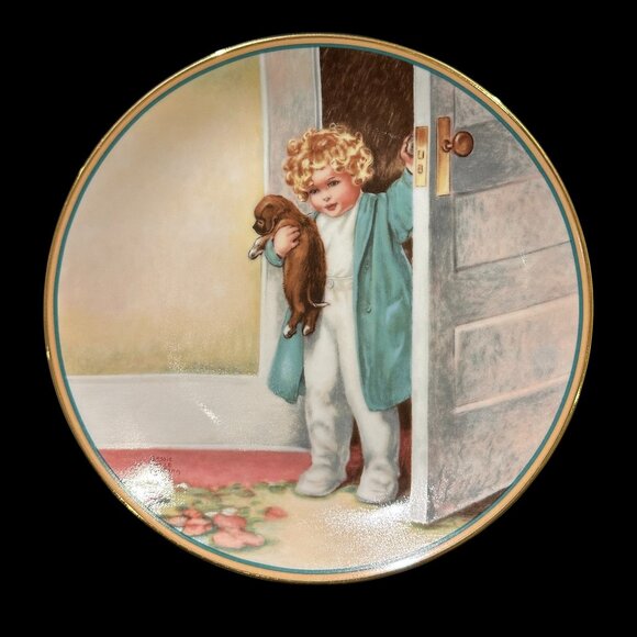 Vintage Bessie Pease Gutmann Porcelain Collector Plates, Child & Dog, Set of 4 - Picture 8 of 10